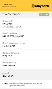 Save on international fees by using wise, which is 5x cheaper than banks. Lucius Maximus On Twitter Account Name Mkini Dotcom Sdn Bhd Account No 514253516714 Maybank Swift Code Mbbemykl Branch Address Dataran Maybank Level 1 Tower A Dataran Maybank 59000 Kuala Lumpur