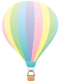 Pastel Rainbow Hot Air Balloon Hot Air Balloon Clipart Hot Air Balloon Air Balloon