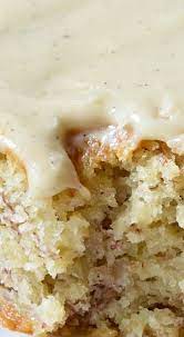 Buttermilk Banana Cake Recipe With Vanilla Buttermilk Glaze Banana Cake Recipe Buttermilk Recipes Cake Recipes