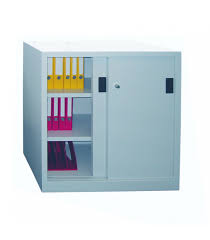 Armoire métal porte coulissante livrée montée ou armoire porte coulissante bois mélaminé en kit. Armoire Basse De Bureau A Portes Coulissantes