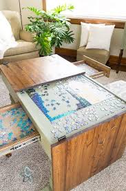 Coffee Table With Hidden Puzzle Board Home Decor Home Diy Home Projects