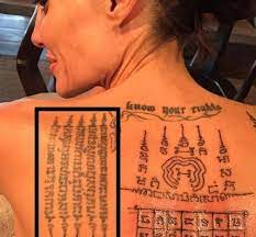 A symbol of exotic beauty, angelina is active in. Angelina Jolie 5 Line Sak Yant Thai Tattoo Meaning Thai Tattoo Angelina Jolie Tattoo