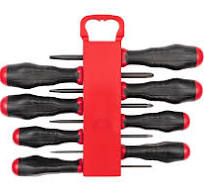 High-Torque Black Oxide Blade Screwdriver Set with Holder, 8-Piece (#0 -  #3, 1/8 - 5/16 in.)