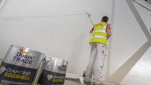 Dulux trade centre said gloss is slowly going out as it goes yellow over the years and that trade diamond satinwood is the next best paint also its water based. London Olympia Case Study
