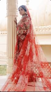 Sabyasachi Bride Donned A Unique Floral Chiffon Saree With A Long Veil  Dupatta For Her Wedding
