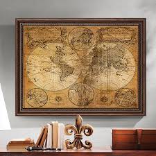 Old style painting of piknic stock illustrationby irina88w2/126. Retro Style Classical Frame Old World Map Wall Decor