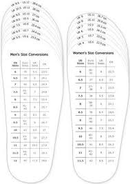 Shoes Measurement Chart For Printable Adult Men And Woman