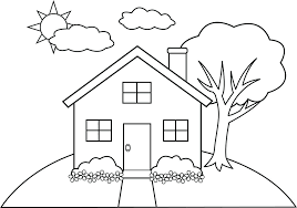 Names of the dmc colors. Simple House Coloring Pages For Kids Drawing With Crayons
