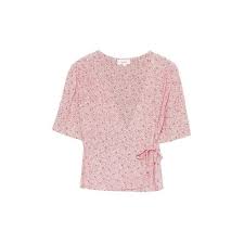 Désolé, ce produit n'est plus disponible! Blouse Manches Courtes Cache Coeur Imprimee Col V Camille Rose Cdiscount Pret A Porter