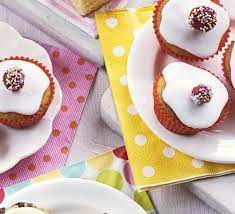 Dotty Banana Fairy Cakes Iced Fairy Cakes Fairy Cakes Bbc Good Food Recipes