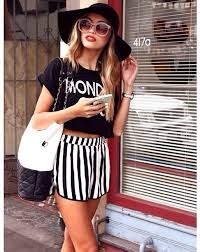 Black And White Striped Top Hat Sarah Ellen Fashion Outfits With Hats Style