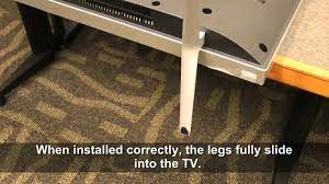 The item you selected for power on screen will open. How To Install The Stand Legs On Your Vizio Television 2015 Models Youtube