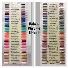 Hologram Unicorn Chrome Color Chart Gel Nails Chrome Nail Colors Nail Colors Gel Nail Designs
