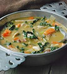 Chicken Soup With Kale Sweet Potatoes Chicken Soup Recipes Recipes Cooking Recipes