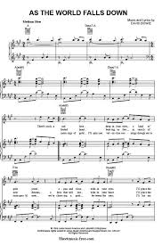 As The World Falls Down Sheet Music David Bowie Sheet Music Labyrinth Movie Song Notes