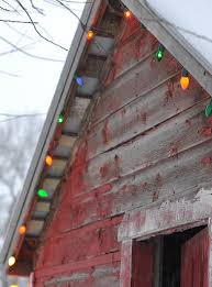 Chicken Barn Lights Farmhouse Christmas Colored Christmas Lights Rustic Christmas