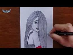 Duz Sacli Karakalem Kiz Cizimi Kiz Nasil Cizilir Youtube Cizim Cizimler Karakalem Cizimler