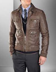 D G Brown Leather Jacket Brown Leather Jacket Leather Jacket How To Wear
