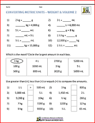 Metric Conversion Worksheet