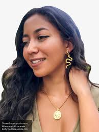 Gold Snake Pendant 3 Styles 24K Gold Plated Brass Snake Charm Chinese  Zodiac Charm Necklace Good Luck Jewelry USA ADIA and CIRCE