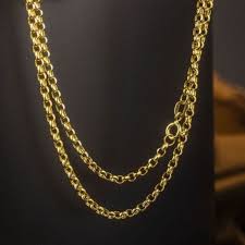 Perfect to wear and layer with pendants and charms. 18k Solid Gold Rolo Chain Necklace Men Women 16 18 20 22 24 Guaranteed 18kt Pure Gold 2mm Link Necklace Spring Clasp Female Chain Necklaces Aliexpress