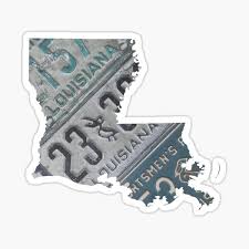 The sticker you receive at registration must attach to the right side of your car. Louisiana License Plate Stickers Redbubble