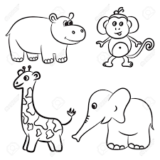 Illustration about a set of cute baby zoo animal vectors. Cute Outlined Zoo Animals Collection Royalty Free Cliparts Vectors And Stock Illustration Image 37496079