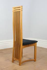 six actona art deco oak high