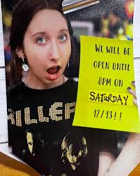 We are closed for the day because one of our favorite customers is taking  us out