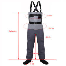 Details About Fishing Chest Waders Breath Waterproof Stocking Foot Fly Fishing Wader Pants