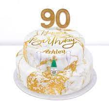 Learn how to make a beautiful floral birthday cake for your favorite lady! Bakerdays Personalised 90th Birthday Cakes Number Cakes Bakerdays