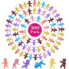 5 out of 5 stars (722) $ 5.90 free shipping only 1 available. Mini Plastic Babies For Baby Shower Selizo 300pcs Tiny Baby Figurines Mini Babies Bulk For Ice Cube Babies Small King Cake Babies My Water Broke Baby Shower Games 6 Colors Wantitall