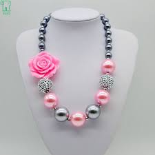 Compare Prices On Pink Rose Jewelry Online Shopping Buy Low Price Pink Rose Jewelry At Factory Price Chunky Bead Necklaces Little Girl Jewelry Beaded Necklace