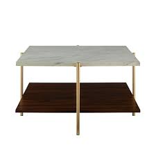 Take your space to the next level with coffee tables from cb2 canada. Walker Edison Modern Square Coffee Table Faux White Marble Gold Bbf32ssqctmgd Best Buy