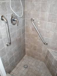 Since a regular shower won't work, you have to buy and install what you need to make the process of getting into the shower. Found On Bing From Www Pinterest Com Handicap Bathroom Handicap Shower Shower Remodel