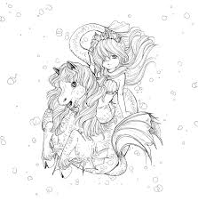 Pop Manga Mermaids And Other Sea Creatures Coloring Book Etsy Mermaid Coloring Book Manga Coloring Book Mermaid Coloring