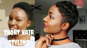 How to style short relaxed hair for black women ( start to finish) | dimma umeh. How I Trim And Relax My Hair How To Style A Short Pixie Cut For Black Hair Youtube