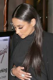 Sandra bullock long black straight hairstyle: Shay Mitchell Straight Dark Brown Side Part Hairstyle Steal Her Style