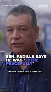 Sen. Alex Padilla, D-Calif., says he was at Kristi Noem's press conference  peacefully after DHS officers forcibly escorted him from the room. Read  more at the link in our bio.