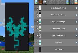 cyan dragon minecraft banner minecraft banner designs minecraft designs minecraft banner patterns