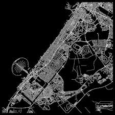 Dubai City Map Fine Art Map Poster Modern Dubai Map Print Etsy Map Art Map Poster City Map Poster