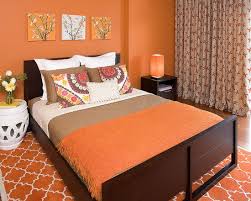 Hillside Sanctuary Tangerine Guest Bedroom By Kimball Starr Interior Design Contemporary Bedr Bedroom Wall Colors Bedroom Orange Bedroom Color Combination