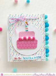Handmade Birthday Card For Mother Mary Layering Poms Birthday Bash Birthday Card Decoration Card Making Birthday Handmade Birthday Cards