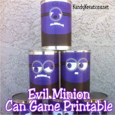 Evil Minion Can Game Printable Evil Minions Minions Minion Printables