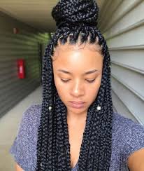 Human hair and premium human hair blend braids can be styled for curly or sleek looks as you would your own natural hair. Braids Hairstyles For Black Women Ideas Rabake Human Hair Factory Brand E Shop Share Latest Fashio Box Braids Styling Hair Styles Cool Braid Hairstyles