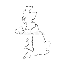 Map of england & wales. United Kingdom Aka Uk Of Great Britain And Northern Ireland Hand Drawn Blank Map Divided To Four Countries England Stock Vector Illustration Of Border Flat 88126106