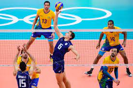 Volleyball is played by two teams on a 18m x 9m court divided by a net (2.43m high for men, 2.24m for women). News Detail Tokyo 2020 Match Schedule Confirmed
