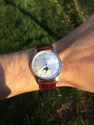However, unlike the master ultra thin moon, the moon phase indicator is at 12 o'clock. Fsot Jlc Master Ultra Thin Moon Extras Watchuseek Watch Forums