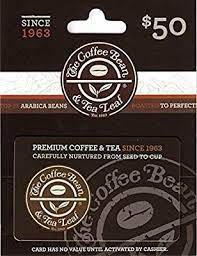 Coffee bean gift card balance. Amazon Com The Coffee Bean And Tea Leaf 50 Gift Card Gift Cards Coffee Bean Gifts Coffee Gifts Card Tea Leaves
