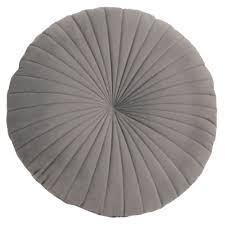 Cuscini rotondi da burda 01/2008. Cuscino Rotondo In Velluto Grigio 40 Cm Maelle Maisons Du Monde